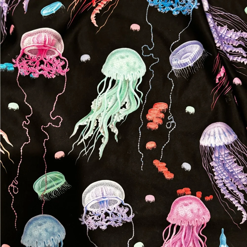 BlackMilk Long Sleeve Evil Tee Dress - Sea Jellies - S - Picture 5 of 5
